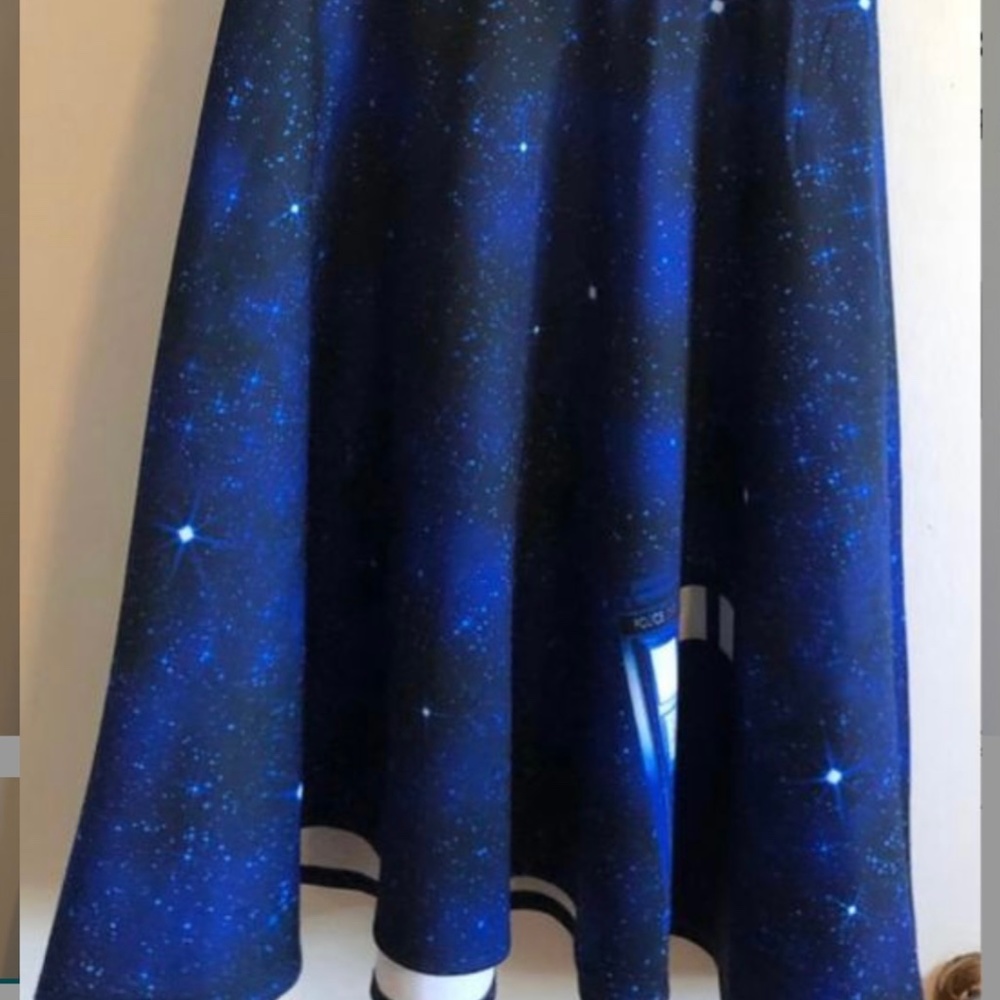 torrid Navy Star Print Fit-and-Flare Dress with Black Peter Pan Collar - Picture 5 of 5